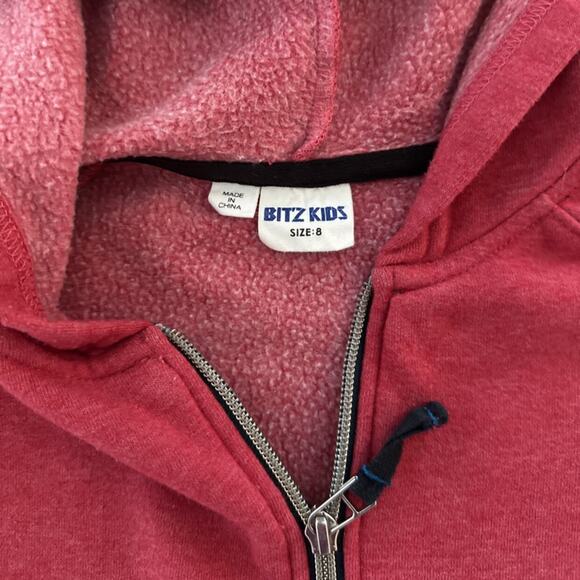 Bit'z Kids Red Hoodie Sweatshirt Size 8 - Picture 4 of 4